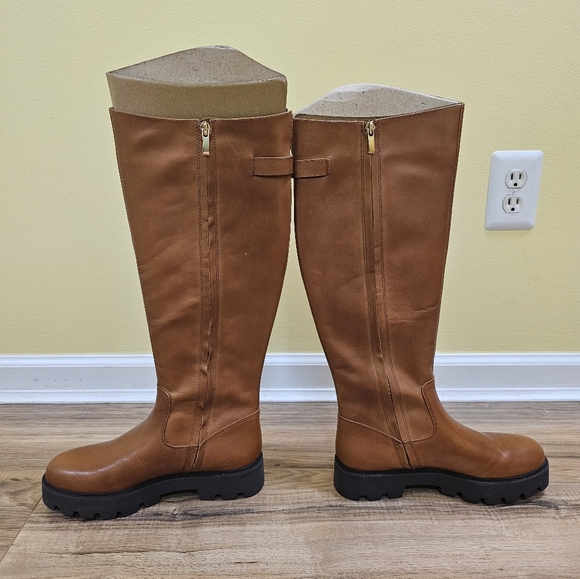 Franco Sarto Women's Leather Tall Lug Sole Boot - Picture 8 of 13